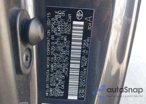 2015 Scion Tc from USA, damaged, VIN JTKJF5C77FJ007810